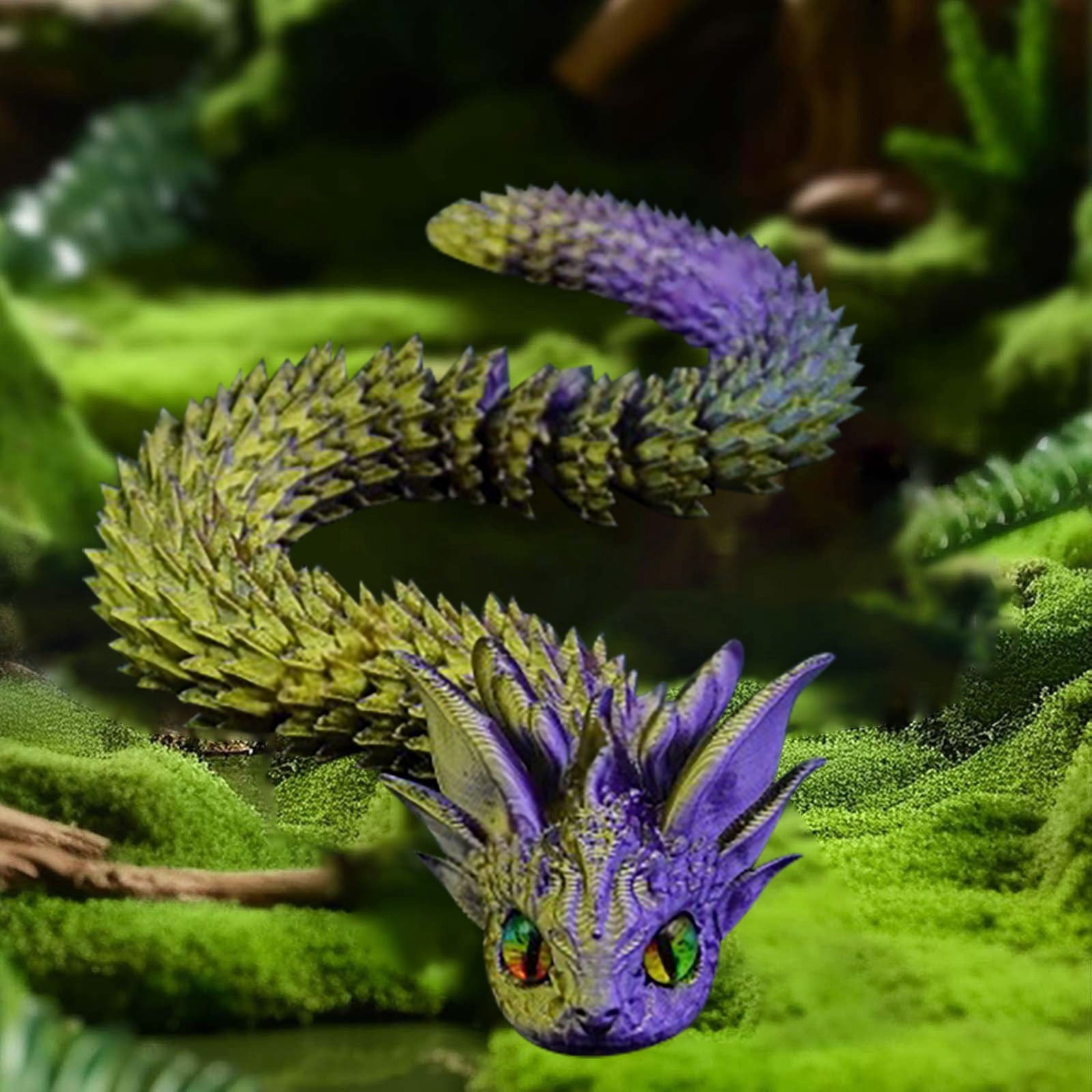 3D Printed Articulated Snake Crystal-Like Movable Snake with Realistic ...