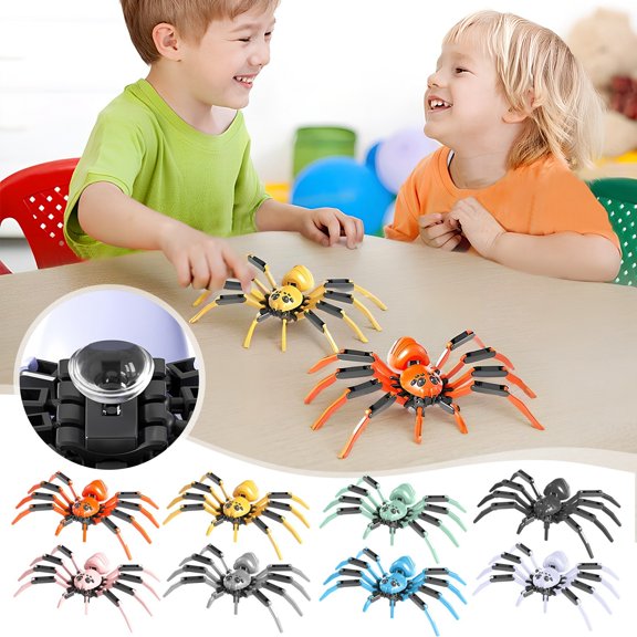 3D Printed Articulated Spider Model Movable Joint Spider Figure Flexible Fidget Desk Ornament Realistic Spider Display Model Creative Desk Decoration