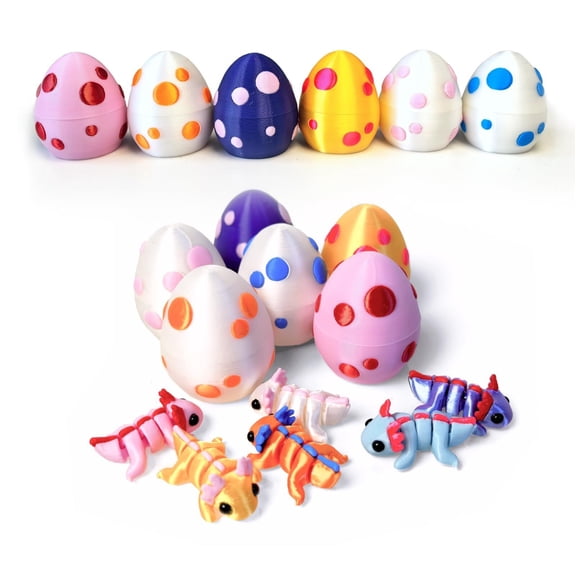 3D Printed Axolotl,Animals and ,Desk Pets Figurines Bulk,Tiny Printer Critters for Birthday