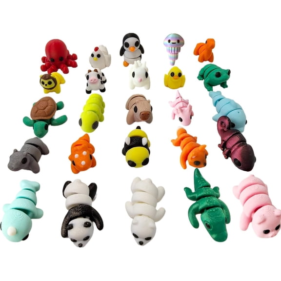 3D Printed Axolotl,Animals and Fidget ,Desk Pets Figurines Bulk,Tiny Printer Critters for Birthday