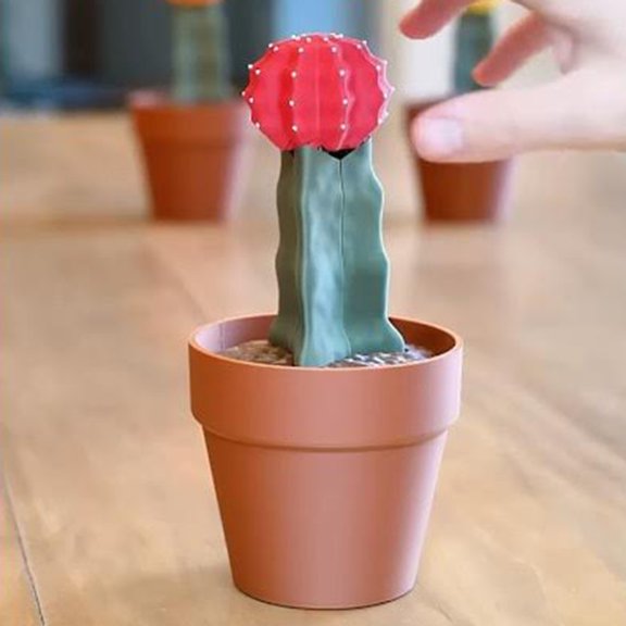 3D Printed Bamboo Design Multifunctional Storage Container - Decorative Desk Organizer and Candy Bowl for Home Office and Studio