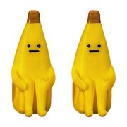 3D Printed Banana Figurines Funny Banana Sculptures Desktop Decorations Ornament for Home Office Decors Birthday Gift