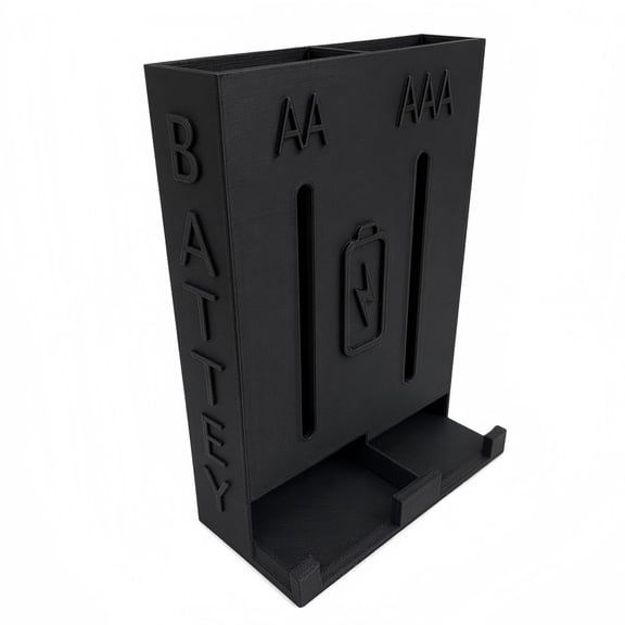 3D Printed Battery Dispenser Holder for Aa And Aaa Batteries Small Battery Storage Case with Easy-access Slots for Home Office Shop Outdoor Use