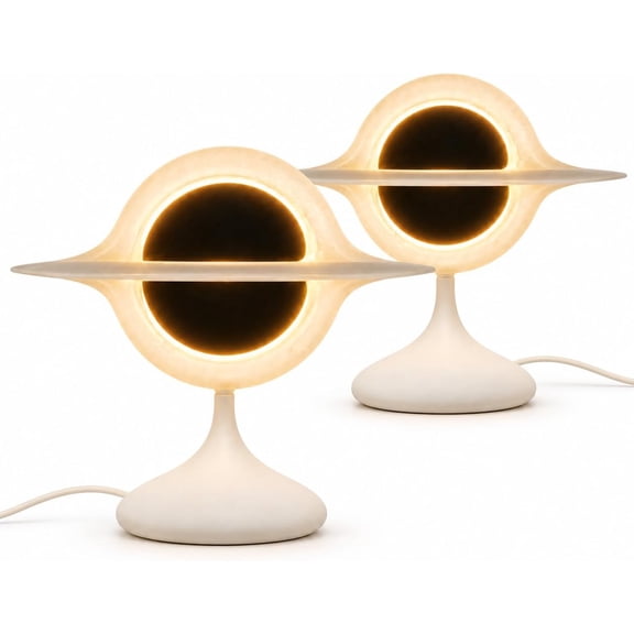 3D Printed Black Hole Lamp, Cosmic LED Desk Lamp with Ambient Glow, Space Night Light Table Decor for Bedroom, Office, Gaming Setup, Desktop, Dorm Room and Space Fan Gifts