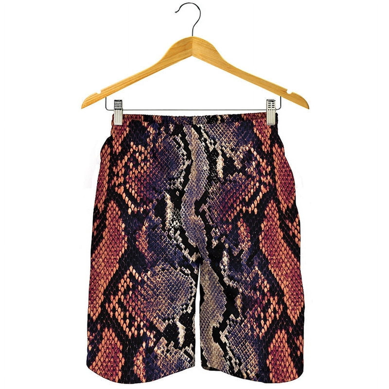 3D Printed Black White Snake Beach Shorts Men Summer Punk Swim Trunks ...