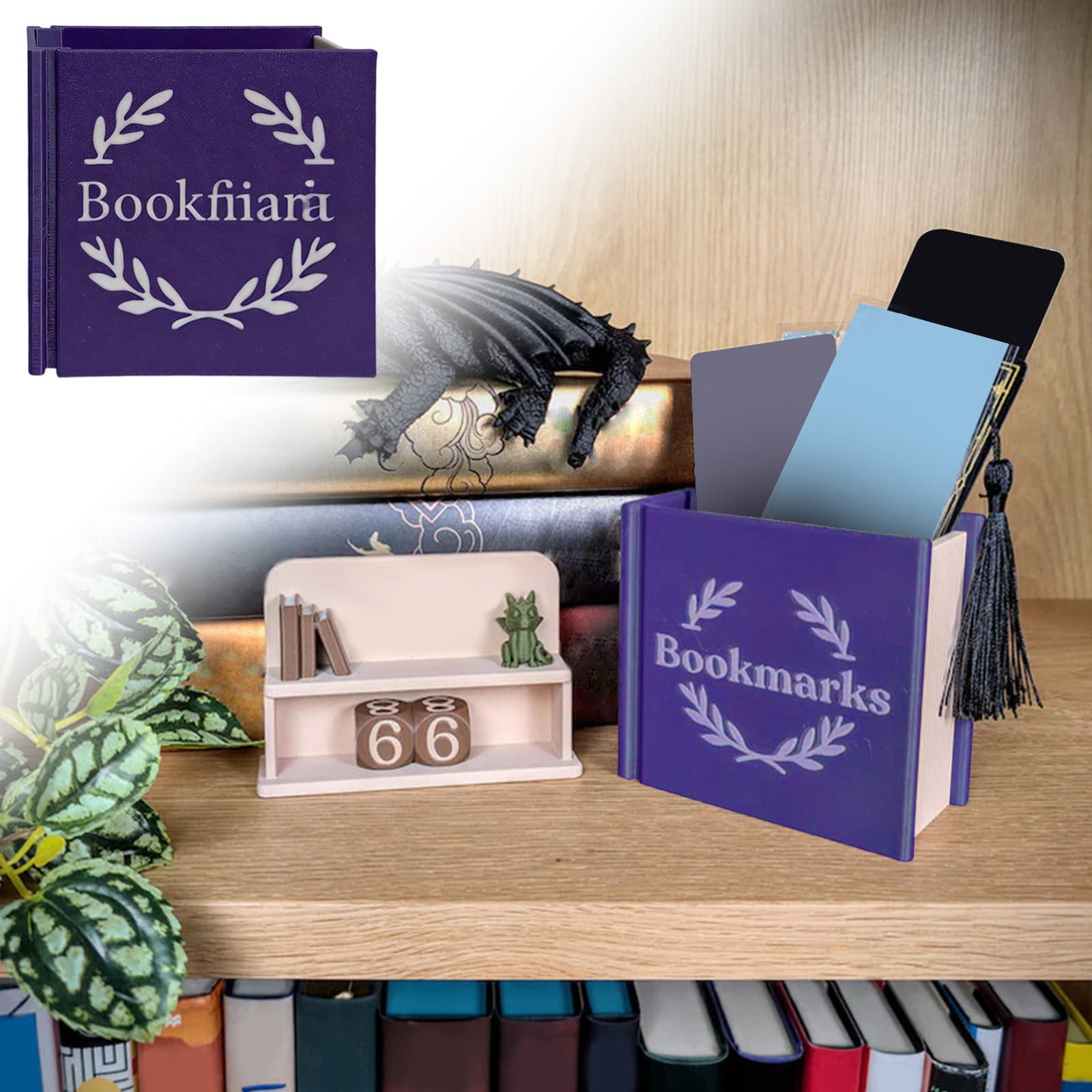 3D Printed Book Shaped Bookmark Holder, Book Lover Desk Accessory ...