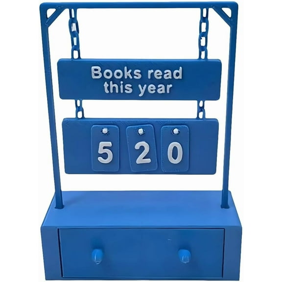 3D Printed Books Read Tracker Shelf Sign, Chapter Counter, Books Read This Year Tracker for Reading Goal Display, Gift for Book Lovers(A)