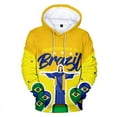 3D Printed Brazil Independence Day Hoodie For Men Women Casual Long