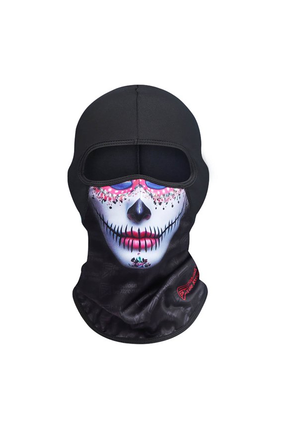 3D Printed Breathable Full Face Mask, Windproof Sunscreen Hood for Motorcycle Cycling and Carnival, Multicolor, One Size