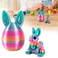 thumbnail image 1 of 3D Printed Bunny Ear Egg Set Silk Candy – Easter Basket Stuffer, Movable Rabbit Toy, DIY Coloring Craft, Kids Party Favor, Spring Decorations, Easter Hunt Gift for Children, 1 of 6