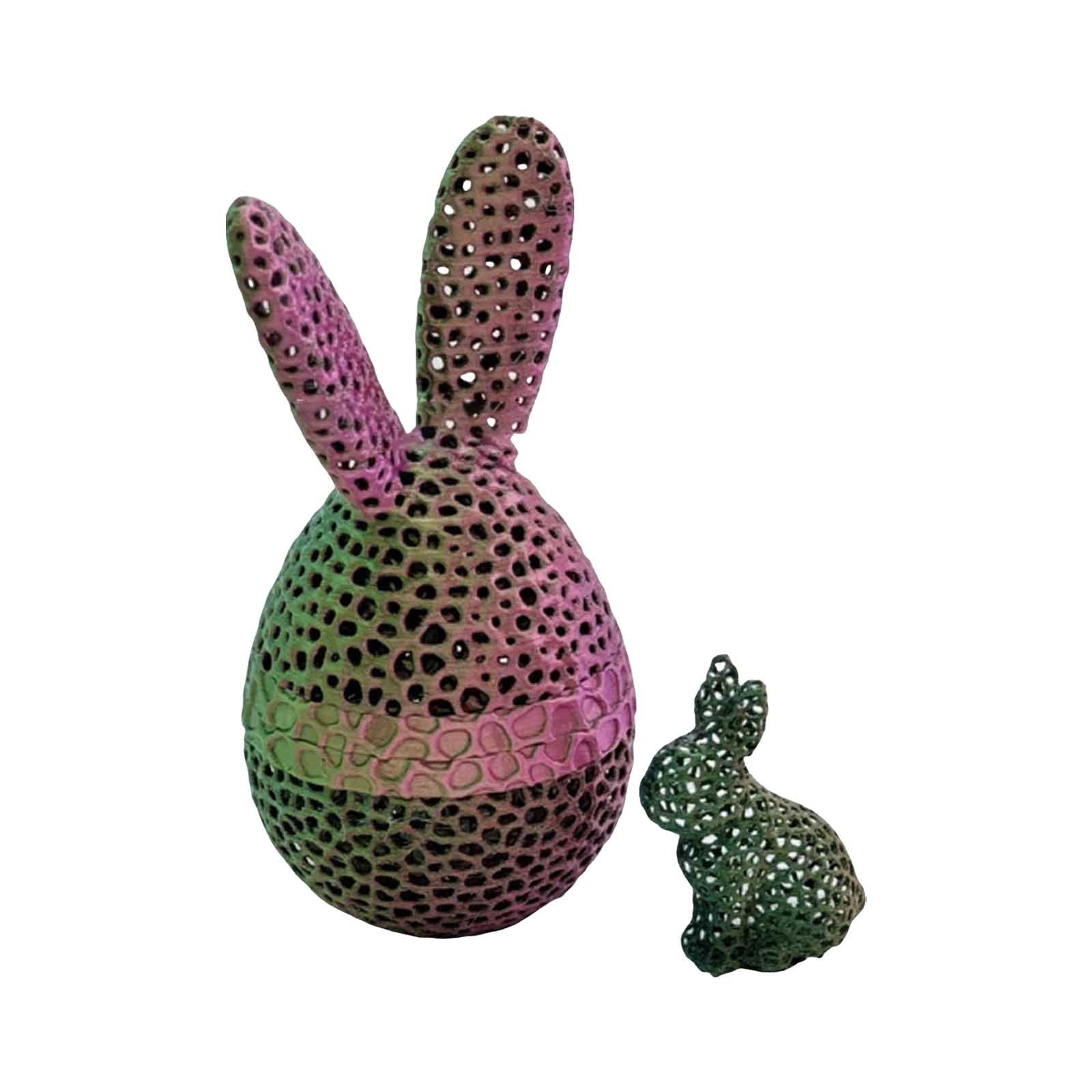 3D Printed Bunny in Egg 2025 New , Easter Bunny Fidget Toys, Hollow ...