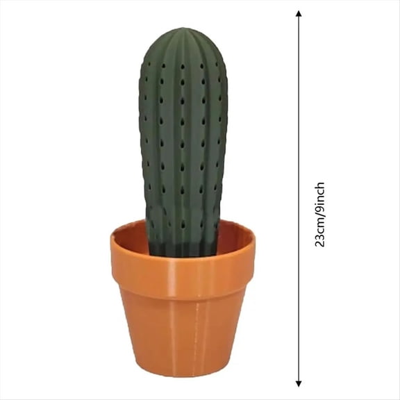 3D Printed Cactus Shaped Toothpick Dispenser, Funny Novelty House Plant Lover Kitchen Counter Decor Holder