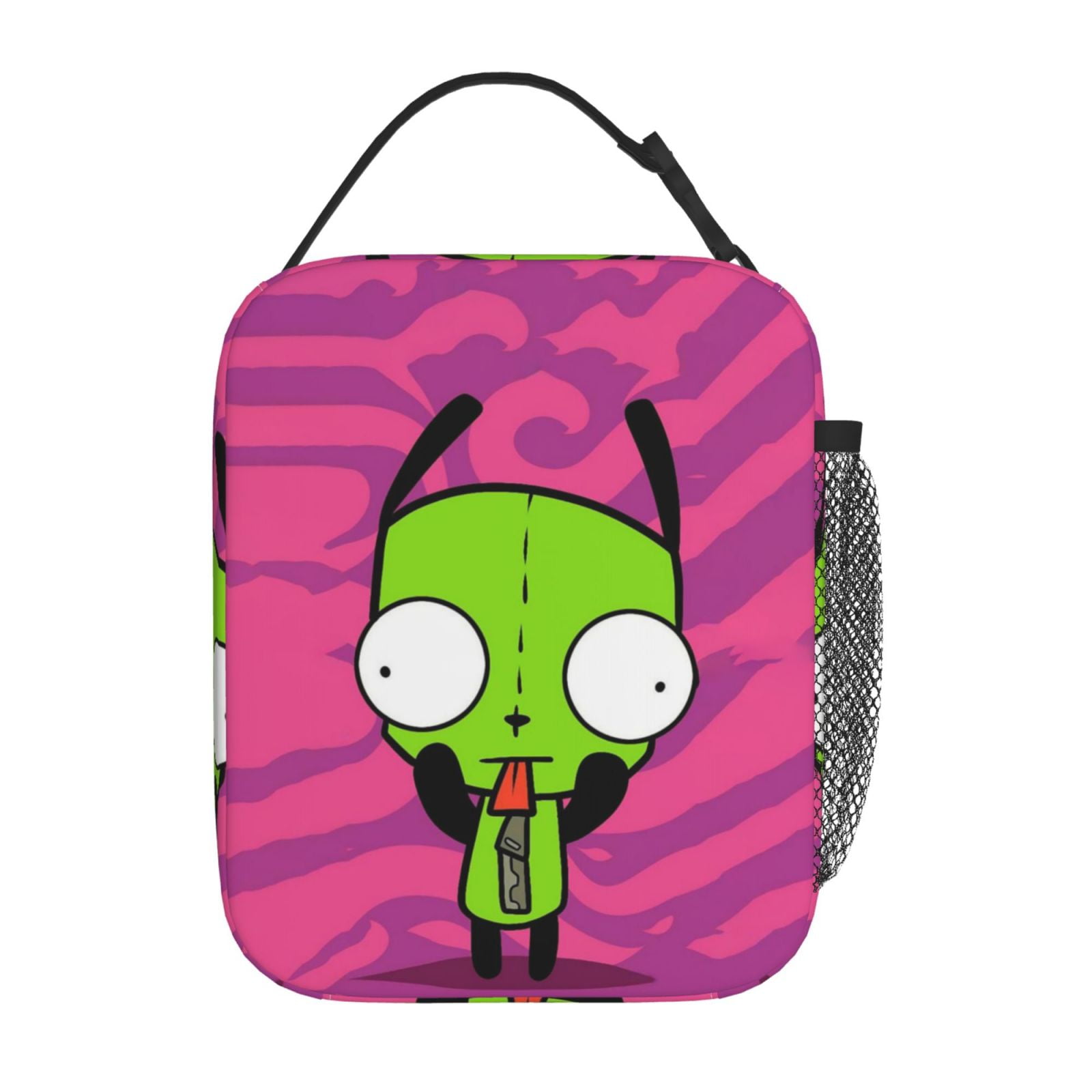 3D Printed Cartoon Invader Zim Gir Insulated Lunch Bag Office Work