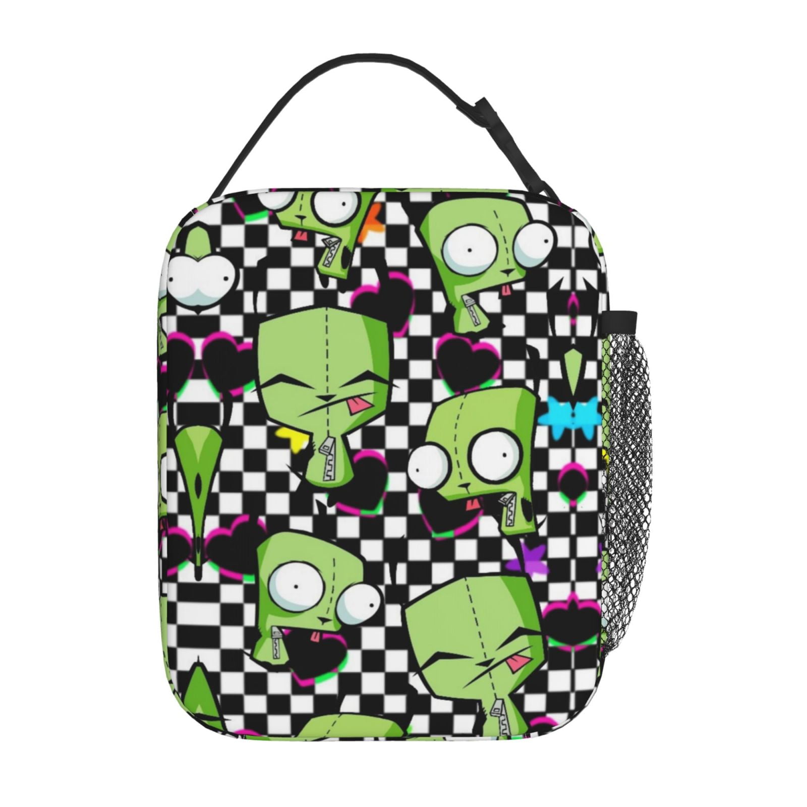 3D Printed Cartoon Invader Zim Gir Insulated Lunch Bag Office Work