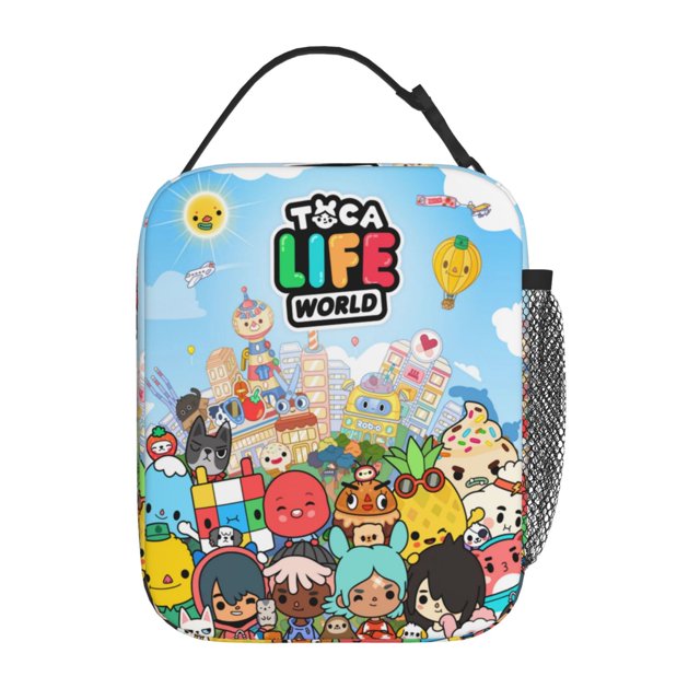 3D Printed Cartoon Toca Life World Insulated Lunch Bag Office Work