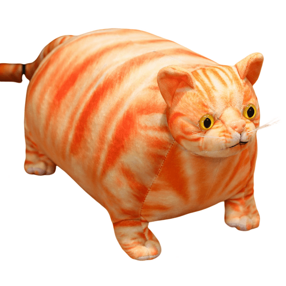3D Printed Cat Stuffed Animal Pillow - 12'' Super Soft Cat Plush Toy - Bed Sofa Decor Cushion Gift