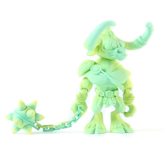 3D Printed Cattle Bull Demon King with Joint Movable and Freely Moving Figurine Model for Children's Christmas Socks Gifts