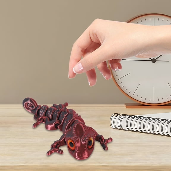 3D Printed Chameleon Cool Lizard 3D Printed Animals with Flexible Joints Stress Relief Fidget Toys for Adults Home Office Decoration Desktop Toys