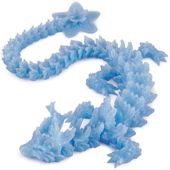 3D Printed Cherry Blossom Dragon Articulated Desk Decor Collectible Figurine