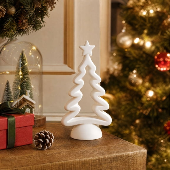 3D Printed Christmas Tree Figurine Tabletop Holiday Decoration Home Accent