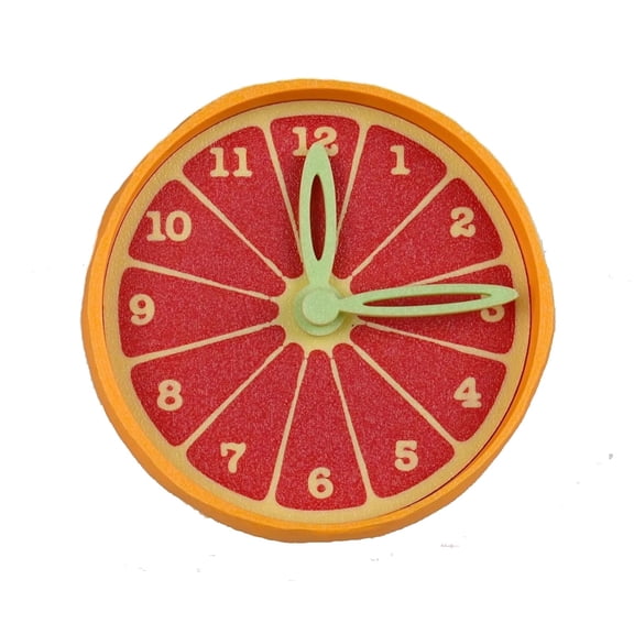 3D Printed Clock, Unique Fruit-Inspired Wall Clock, Modern Home Decor, Colorful And Stylish For Kitchen, Living Room & Offices