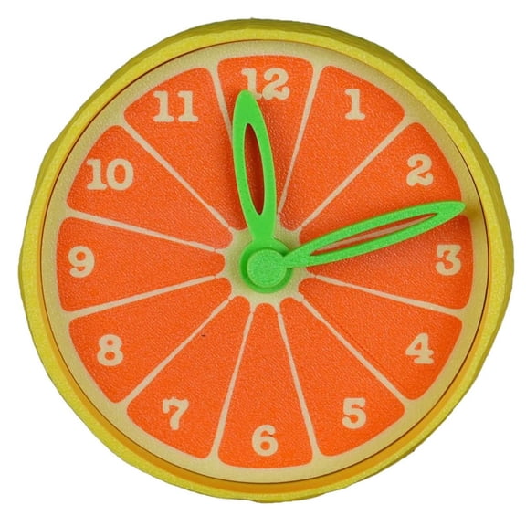 3D Printed Clock, Unique Fruit-Inspired Wall Clock, Modern Home Decor, Colorful And Stylish For Kitchen, Living Room & Offices