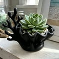 thumbnail image 1 of 3D Printed Coastal Jewelry Organizer, Seashell Trinket Dish & Necklace Tree Stand, Resin Vanity Holder for Rings Earrings Small Succulents, Compact Small Space Storage for Dresser Bathroom Counter, 1 of 6