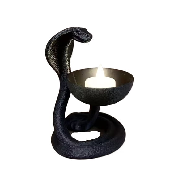 3D Printed Cobra Candelabra Statue - Exquisite Home Decor and Collectibles, Perfect Gift Choice