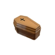 3D Printed Coffin Storage Box with Cross Lid, Gothic Decor for Pet Memorial Keepsake