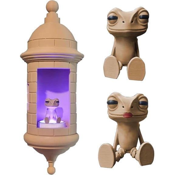 3D Printed Coqui Frog 16-Color LED Night Light With Remote Puerto Rico Wall Lamp For Home Garden