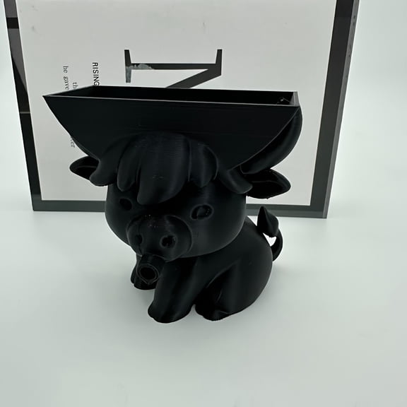 3D Printed Cow-Shaped Sponge Holder with Drainage