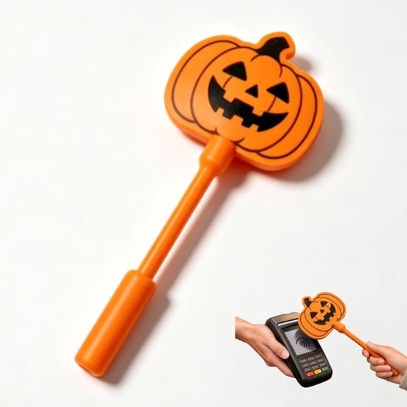 3D Printed Credit Card Wand Tap to Pay,Halloween pumpkin Magic Pay Wand,Starlight Magic Wand Tap-to-Pay Card Holder, Fun Unique Creative Gifts