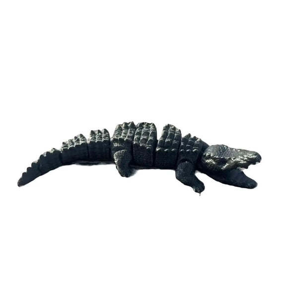 3D Printed Crocodile Dragon Lizard Ornament with Moveable Joints, 3D printed crocodile ornament, any occasion.