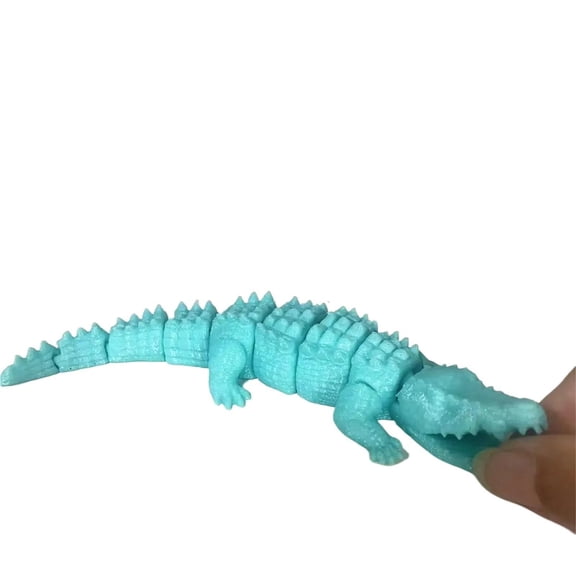 3D Printed Crocodile Dragon Lizard Ornament with Moveable Joints