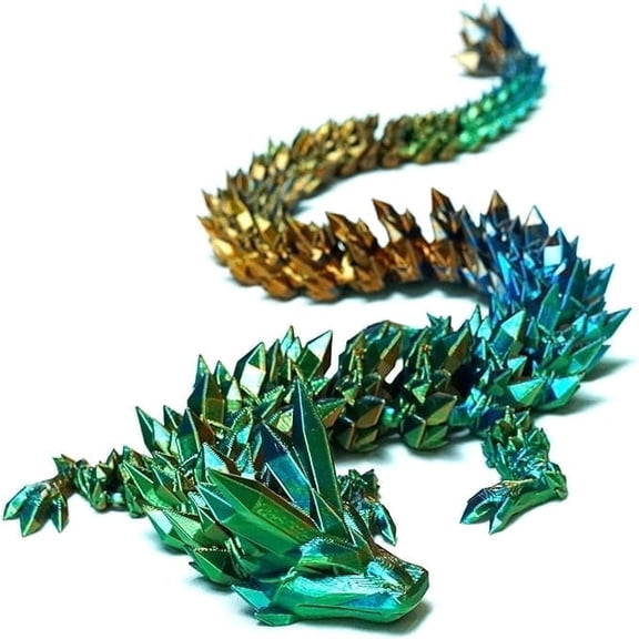 3D Printed Crystal Dragon Cheap,Flexible Crystal Dragon Statue Without Egg,Home Office Decor,Fidget Toys for Autism/ADHD,3D Printed Gift Toy,Fidget Toys, Executive Desk Animals Toys