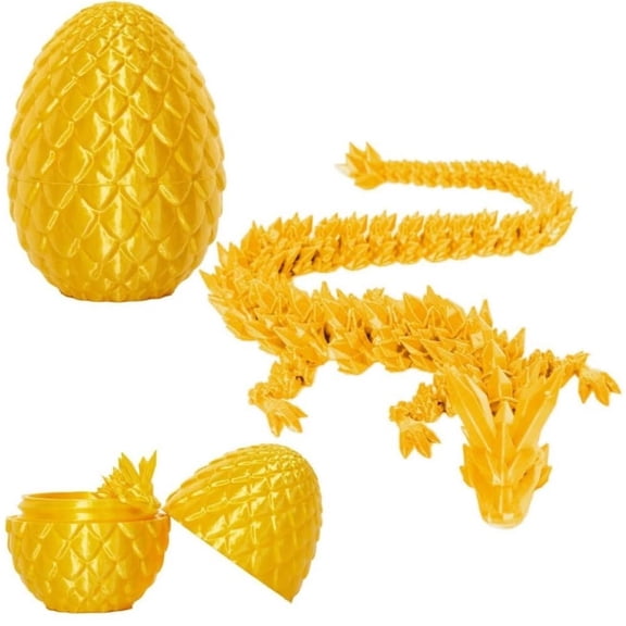 18 inch 3D Printed Articulated Winged Dragon with Crystal Design ...