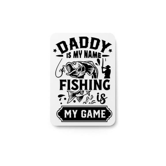 Clever Contraptions 3D Printed DaddyName Wall Art Custom Fishing Decor for Dads Personalized 3D Printed Sign for Garages, Cabins & Man Caves Unique Gift for Fathers Day, Birthdays & Angling Da