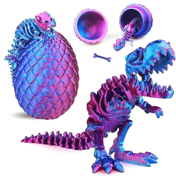 3D Printed Dinosaur Dragon 3D Eggs with Dinosaur Inside Mini Dinosaur Egg Set Easter Eggs Articulated Dinosaur Stuffers Mystery Dinosaur Egg Fidget Toy Surprise 3D Printed Animals Toy Set