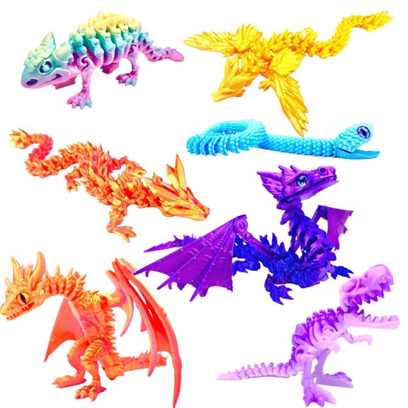 3D Printed Dinosaur Eggs Dragon Crystal Snake T Rex Desk Decor Easter Gift