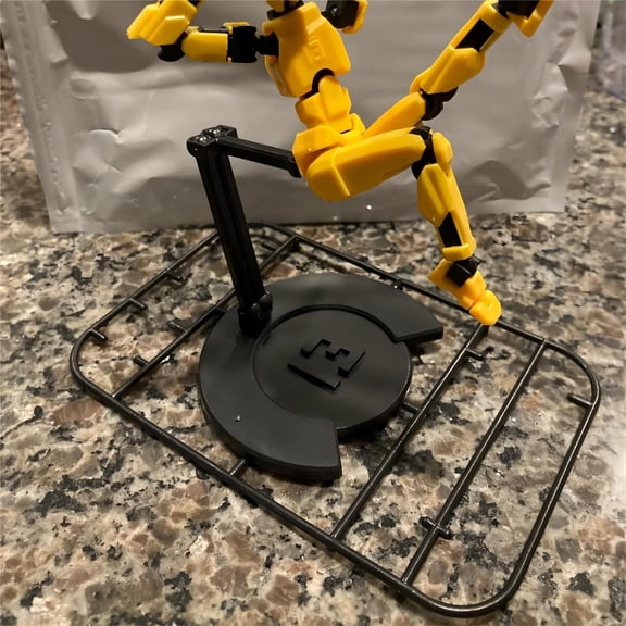 3D Printed Display Stand For T13 Action Figure Height Adjustable Base With Angles Accessories Dummy 13 Easy Stop Motion Holder,10 cm,Black