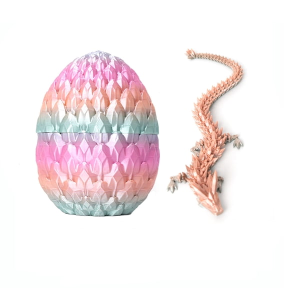 3D Printed Dragon 3D Dragon Eggs with Dragon Inside, Funny 3D Printed Dragon Egg for Easter Eggs, Creative Easter Basket Stuffers and Gifts for Friends