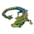 thumbnail image 1 of 3D Printed Dragon Action Figures with Moving Joints, 3D Printed Crystal Dragon Toys Animal Figurines Home Decor for Birthday, (A-Flame Orrange, 11in), 1 of 2