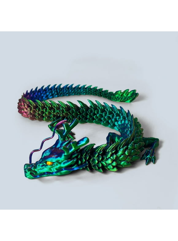 3D Printed Dragon, Articulated Dragon Fidget Toy Posable Flexible Dragon Toys for Car Decoration and Ornament Figures