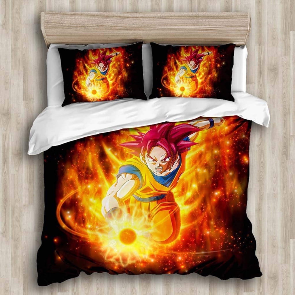 3D Printed Dragon Ball Z Bedding Bed Set Twin Full Queen King Size Goku ...