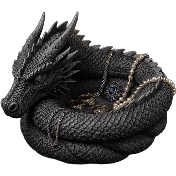 3D Printed Dragon Catchall Tray, Gothic Style Desk Organizer for Keys & Jewelry