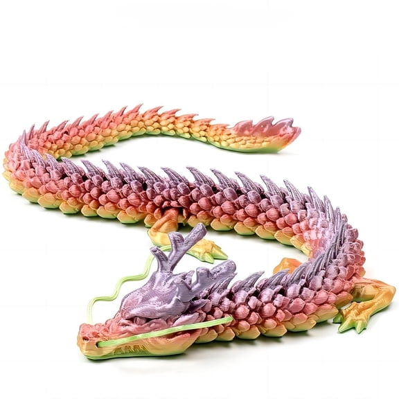3D Printed Dragon Chinese Long Set With Egg For Display Item Figurine And Creative Decoration Notify Customer Service Of Color/product Number; Else, Color Assigned Randomly.