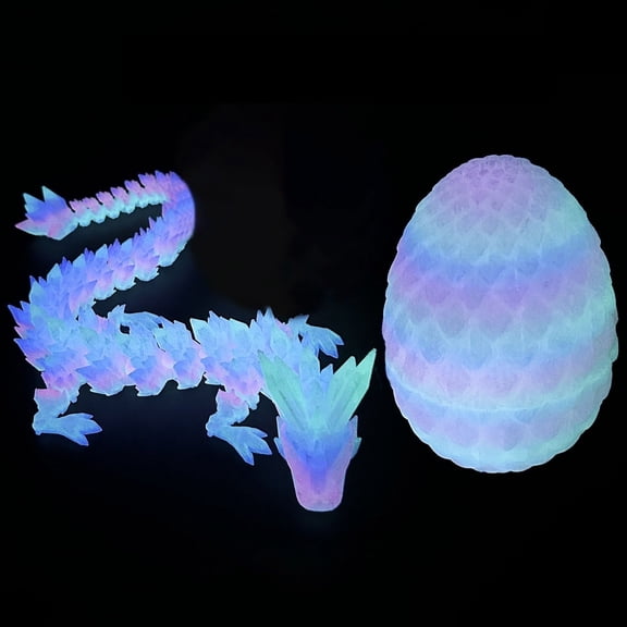 3D Printed Dragon Chinese Long Set With Egg For Display Item Figurine And Creative Decoration  Notify Customer Service Of Color/product Number; Else, Color Assigned Randomly.