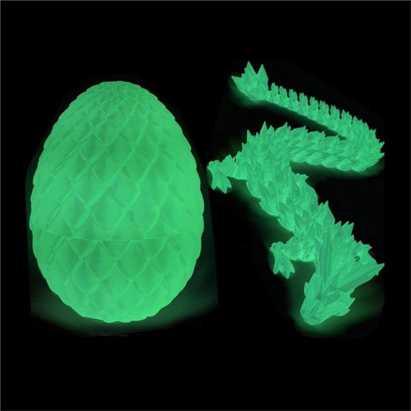 3D Printed Dragon Chinese Long Set With Egg For Display Item Figurine And Creative Decoration Notify Customer Service Of Color/product Number; Else, Color Assigned Randomly.