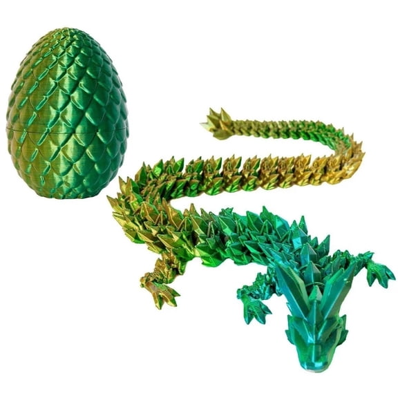 3D Printed Dragon Chinese Long Set With Egg For Display Item Figurine And Creative Decoration Notify Customer Service Of Color/product Number; Else, Color Assigned Randomly.
