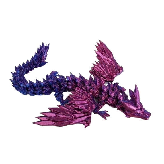 3D Printed Dragon Colorful Figurines Movable Joint Rotatable Articulated Crafts Desktop Western Action Figure